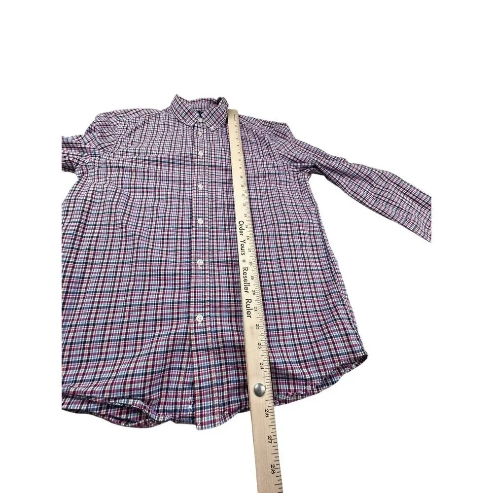 Ralph Lauren Boys Plaid Button Down Shirt Long Sleeve Polo Pony Lot Of 3 XL
